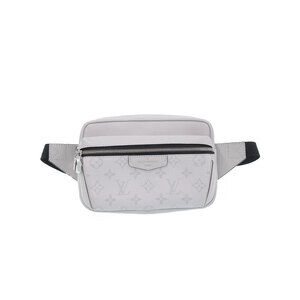 Louis Vuitton Taiga Black Leather Rama Bum Bag Outdoor Body